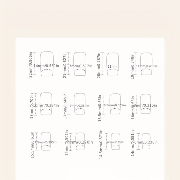 24pcs Glossy Medium Square Fake Nails, Aurora Red Press On Nails With Snowflake - Picture 7 of 8